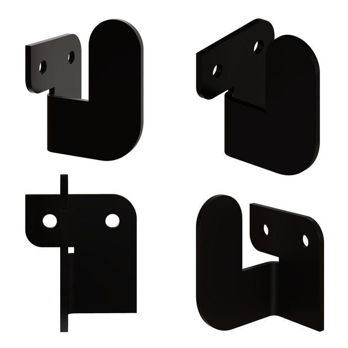 Wallity Luxa Metal Hanger Negro Set de 3